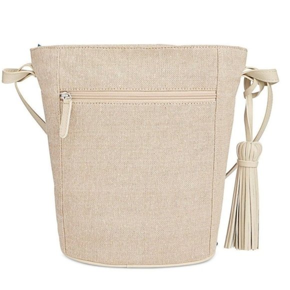 Angel By L. Martino Small Bucket Crossbody Natural - Picture 2 of 2